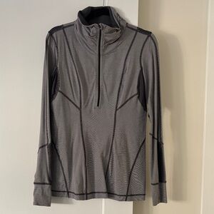 Lulu lemon grey Long Sleeve Quarter-Zip Top